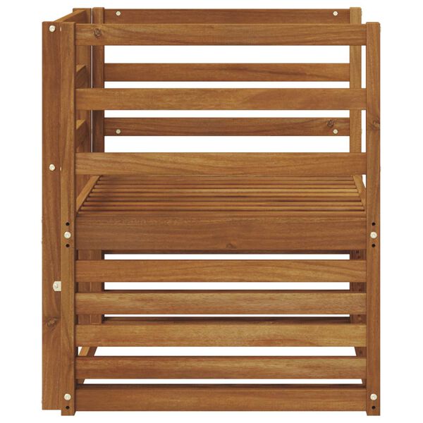 vidaXL Ulkosohvakokoelma Luonnollinen 67 x 63 x 73 cm Tihe&auml; akasiapuu