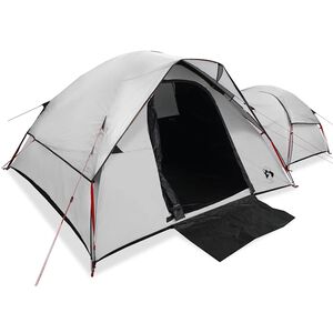 vidaXL Camping Teltta 5-hengen valkoinen pimennyskangas vedenpit&auml;v&auml;
