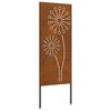 vidaXL Puutarhan yksityisyyden verho Viivakuvio Ruosteinen 50 x 140 cm