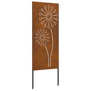 vidaXL Puutarhan yksityisyyden verho Viivakuvio Ruosteinen 50 x 140 cm