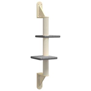 vidaXL Kissan raapimispuu sein&auml;lle vaaleanharmaa 108 cm