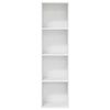 vidaXL Kirjahylly valkoinen 40x30x152 cm tekninen puu