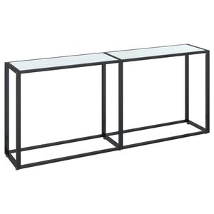 vidaXL Konsolip&ouml;yt&auml; valkoinen marmori 180x35x75,5 cm karkaistu lasi