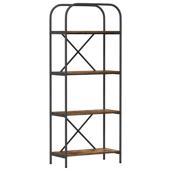 vidaXL Kirjahylly Savup&auml;hkin&auml; 60 x 30 x 146 cm Tekninen puu