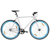 vidaXL Polkupyörä vaihteeton sinivalkoinen 700c 59 cm