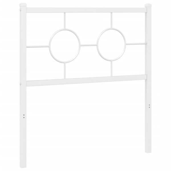 vidaXL Metallinen vaihtop&auml;&auml;ty valkoinen 80 cm