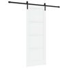 vidaXL Liukuovi 78 x 202 cm Tekninen puu Valkoinen ja musta