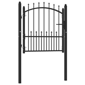 vidaXL Aitaportti EMMEN piikeill&auml; ter&auml;s 104x97 cm musta