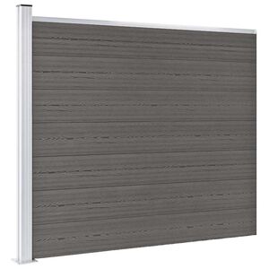 vidaXL Aitapaneeli WPC 175x146 cm harmaa