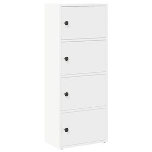 vidaXL Kirjahylly valkoinen 40x24x102 cm tekninen puu