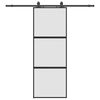 vidaXL liukuovi laitteistosarjalla musta 76x205 cm karkaistu lasi