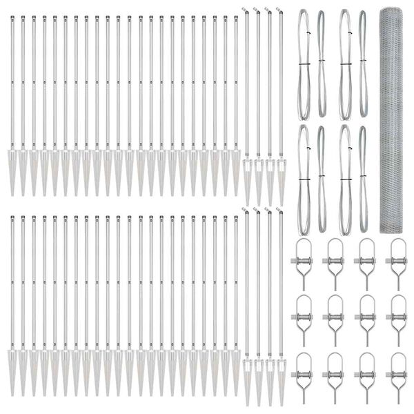 vidaXL Aitalatu Hopea 100 x 1,5 m (25 mm verkko) Ter&auml;s