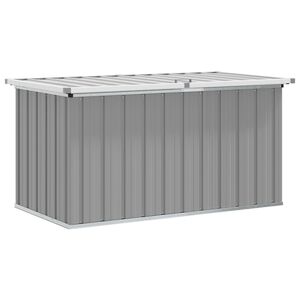 vidaXL Puutarhan varastoarkku harmaa 129x67x65 cm
