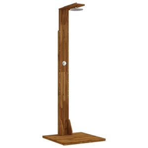 vidaXL Ulko-suihku 219 cm Kiinte&auml; akasiapuu ja ruostumaton ter&auml;s