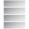vidaXL Portaan askelma 4 kpl 100 x 30 cm Hopea Alumiini Suorakaide