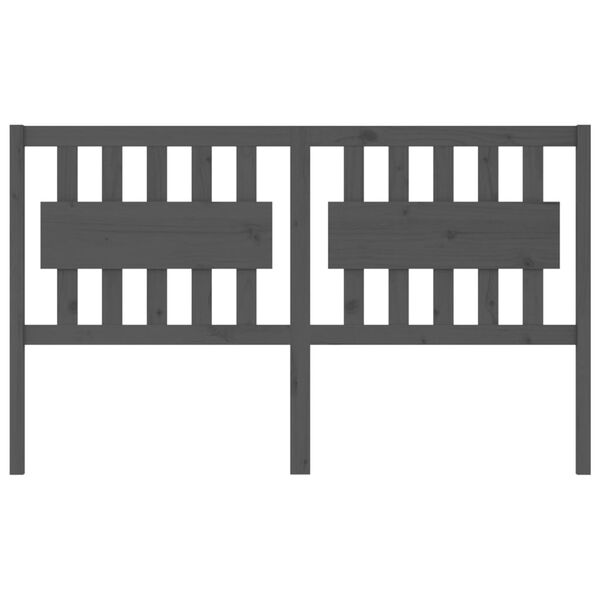 vidaXL Sängynpääty harmaa 165,5x4x100 cm täysi mänty