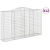 vidaXL Kaarevat kivikorit 12 kpl 300x50x180/200 cm galvanoitu rauta