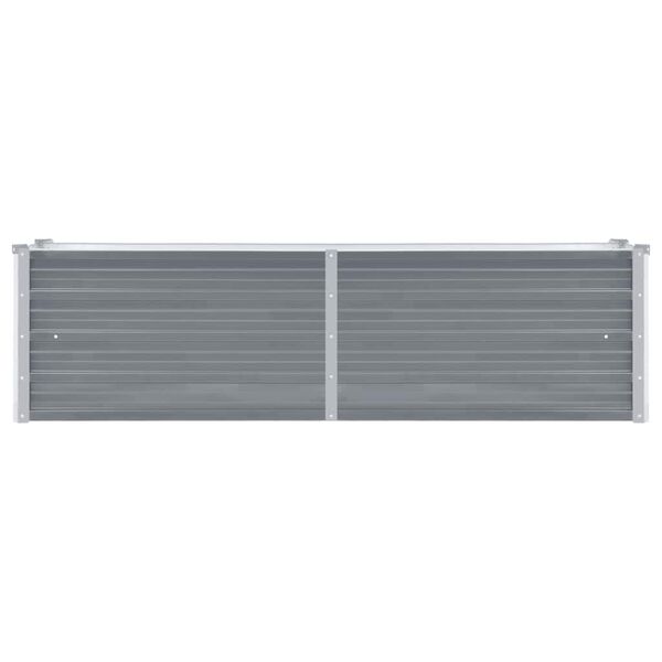 vidaXL Korotettu kukkalaatikko galvanoitu ter&auml;s 160x40x45 cm harmaa