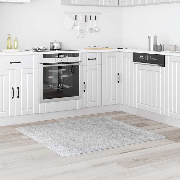 vidaXL Liukumaton Shaggy Matto Harmaa 120 x 120 cm PP