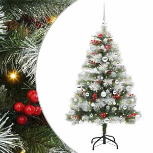 vidaXL Tekojoulukuusi LED -nauhavalot Vihre&auml; ja valkoinen 150 cm