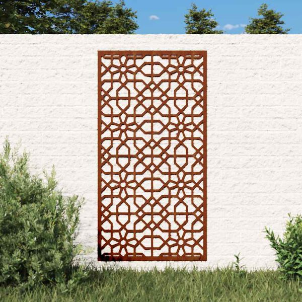 vidaXL Puutarhasein&auml;koriste 105x55 cm corten ter&auml;s Maurikuvio