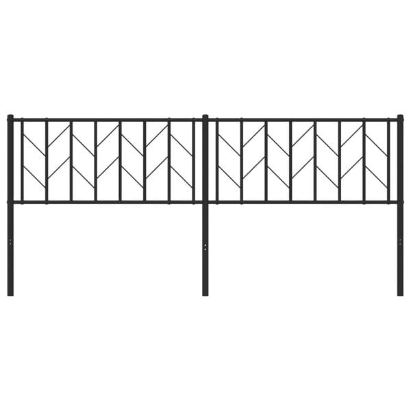 vidaXL Metallinen vaihtop&auml;&auml;ty musta 193 cm