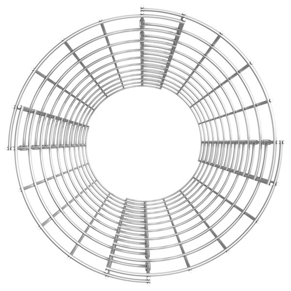 vidaXL Pyöreä kivikoritolppa galvanoitu teräs Ø30x100 cm