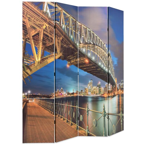 vidaXL Taitettava huoneenjakaja 160x170 cm Sydney Harbour Bridge