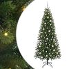 vidaXL Tekojoulukuusi 300 LED-valoilla Vihre&auml; 210 cm PE ja PVC