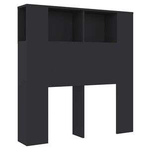vidaXL S&auml;ngynp&auml;&auml;ty s&auml;ilytystilalla musta 100x18,5x102,5 cm