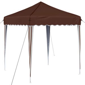 vidaXL Pop-up Juhlateltta 195 x 195 x 245 cm Ruskea Oxford-kangas