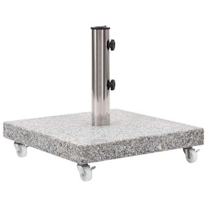 vidaXL Aurinkovarjon alusta graniitti 30 kg neli&ouml;m&auml;inen harmaa