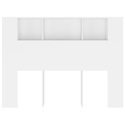 vidaXL Sängynpääty säilytystilalla valkoinen 140x18,5x104,5 cm