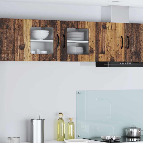 vidaXL Keitti&ouml;kaappi hyllyll&auml; Vanha puu 40 x 31 x 40 cm Tekninen puu