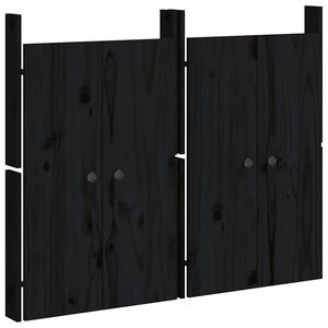 vidaXL Ulkokeitti&ouml;kaapin ovet MEPPEL 2 kpl musta 50x9x82 cm t&auml;ysi m&auml;nty