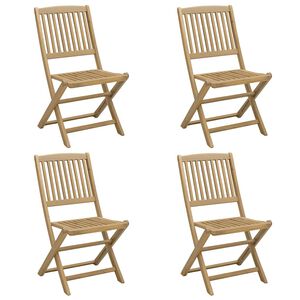 vidaXL Kokoontaitettavat tuolit 4 kpl 57x49x90 cm massiivipuuta akaasiaa