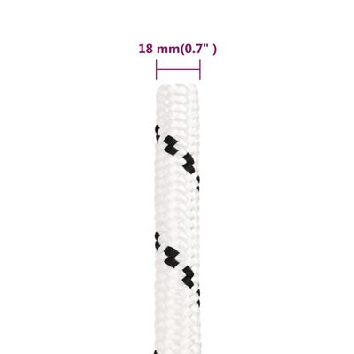 vidaXL Työköysi valkoinen 18 mm 100 m polyesteri