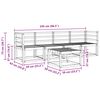 vidaXL Ulkosohvakokoelma 5 pcs Luonnollinen Tihe&auml; akasiapuu
