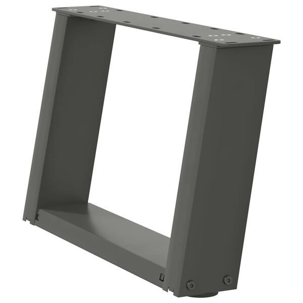 vidaXL Sohvap&ouml;yd&auml;n jalat U-muotoiset 2 kpl antrasiitti 40x(30-31) cm ter&auml;s