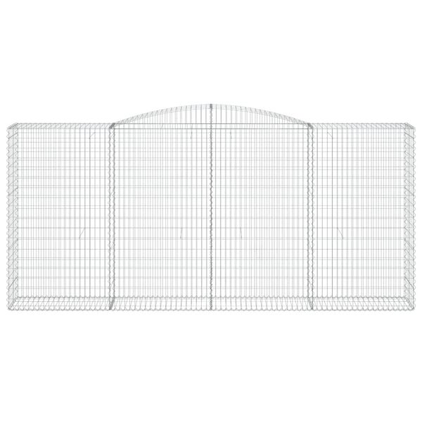 vidaXL Kaarevat kivikorit 9 kpl 400x50x180/200 cm galvanoitu rauta