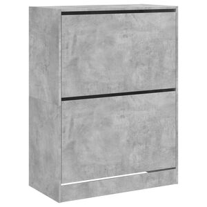 vidaXL Kenk&auml;kaappi 2 k&auml;&auml;nt&ouml;laatikolla betoninharmaa 80x42x108 cm