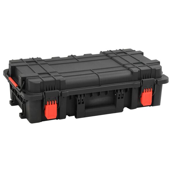vidaXL Kannettava Flight Case Musta 56,5x34x16 cm PP