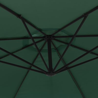 vidaXL Ulokepalkki Päivänvarjo 3,5 m Vihreä