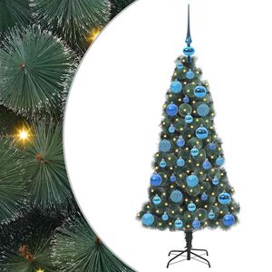 vidaXL Koevalmis Esivalotettu Joulukuusi Pallosetill&auml; Vihre&auml; 120 cm
