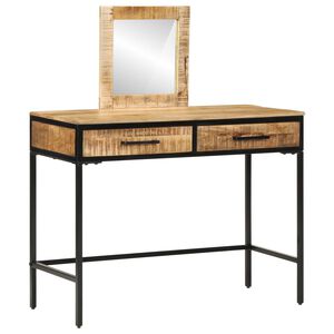 vidaXL Meikkip&ouml;yt&auml; peilill&auml; Ruskea 100 x 40 x 120 cm T&auml;ysi Mangopuu