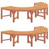 vidaXL Puun penkki 8 -Seater 2 kpl 160 x 80 x 45cm Tihe&auml; Eukalyptuspuu