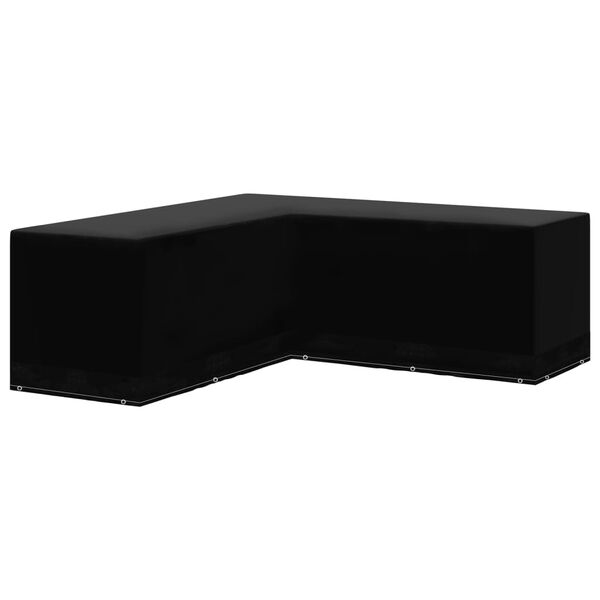 vidaXL Puutarhakalusteiden suoja L-muoto 12 purjerengasta 250x250x90cm