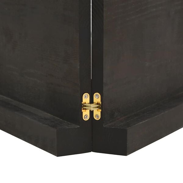 vidaXL Sein&auml;hylly tummanruskea 200x50x(2-6) cm k&auml;sitelty t&auml;ystammi