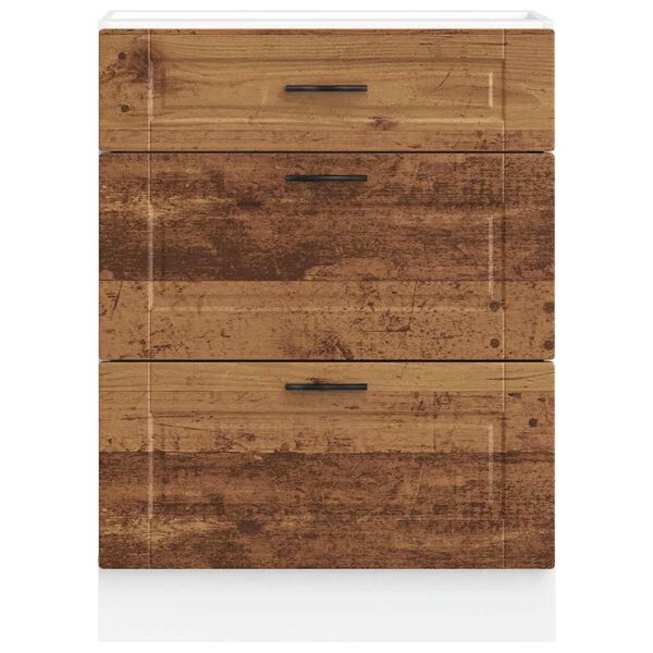 vidaXL Keittiön pohjakaapp Porto vanhaa puuta suunniteltu puu