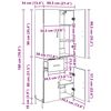 vidaXL Korkea kaappi Artisan tammi 69,5 x 34 x 180 cm Tekninen puu